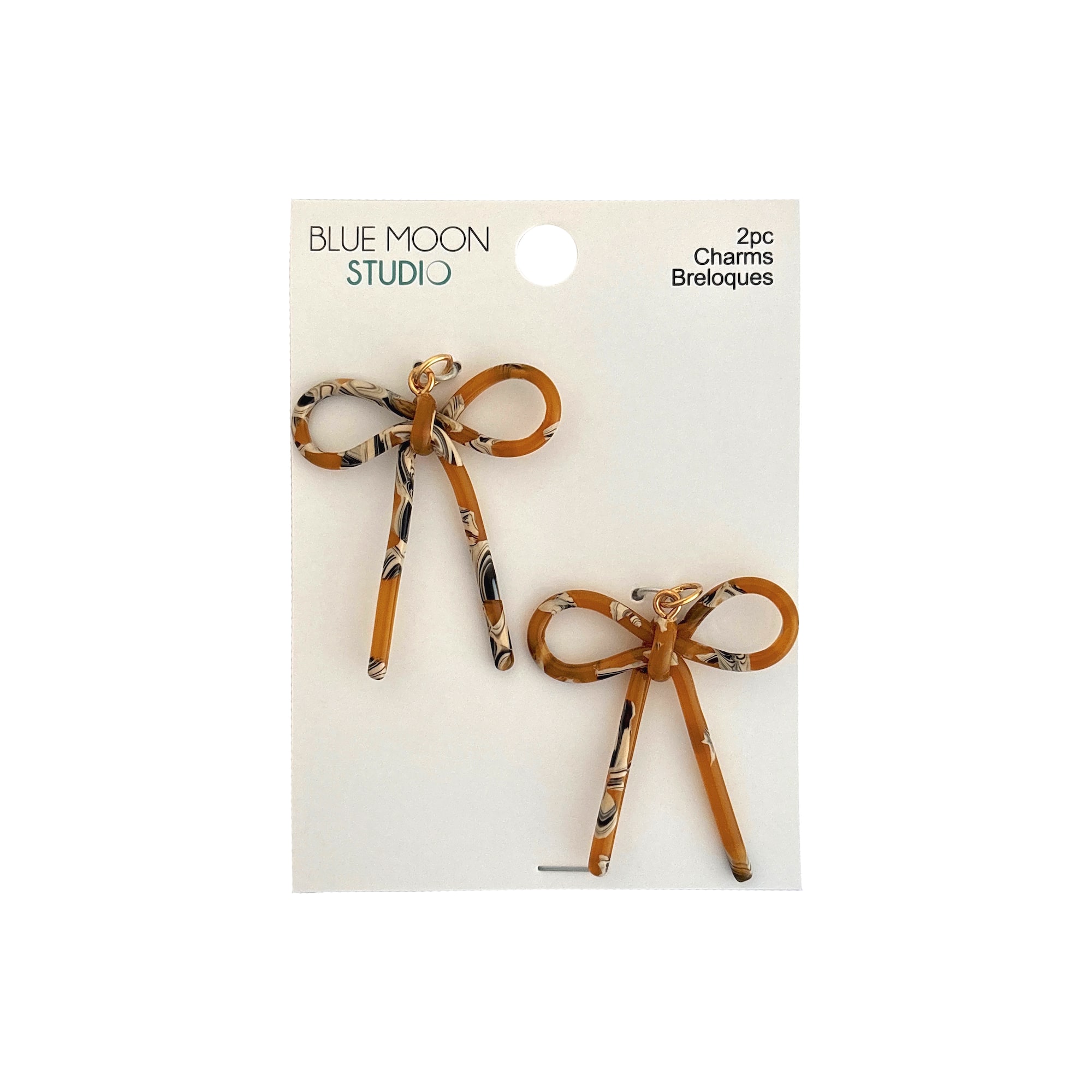 Blue Moon Studio™ Yellow Acrylic Bow Charms, 2ct.
